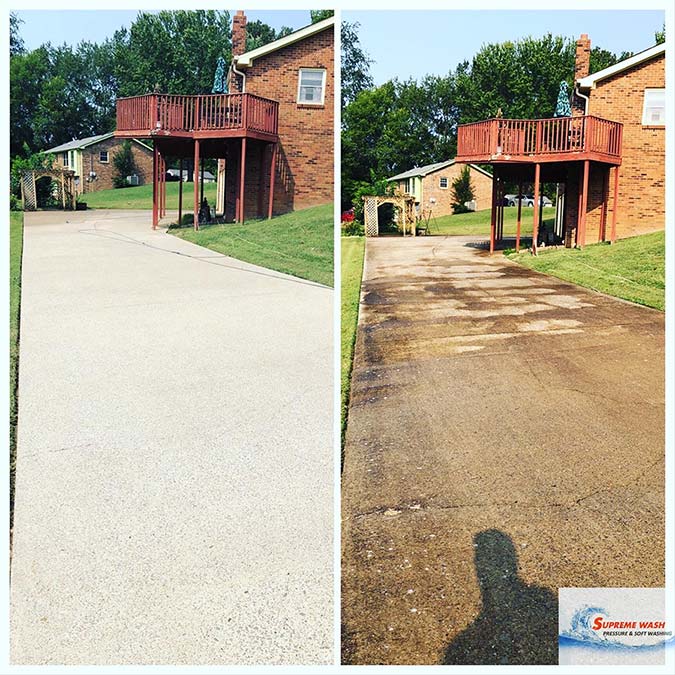 Concrete Cleaning on Pinetree Dr in Clarksville TN