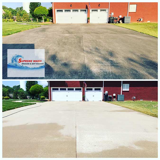 Concrete Cleaning on Southpoint Drive Clarksville TN