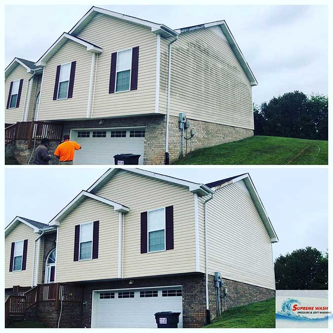 House Wash and Concrete Patio Cleaning on Kim Dr Clarksville TN