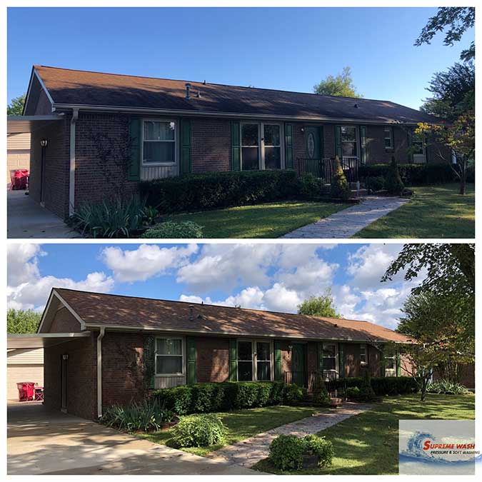 House Wash and Roof Cleaning on Kingswood Dr in Clarksville TN