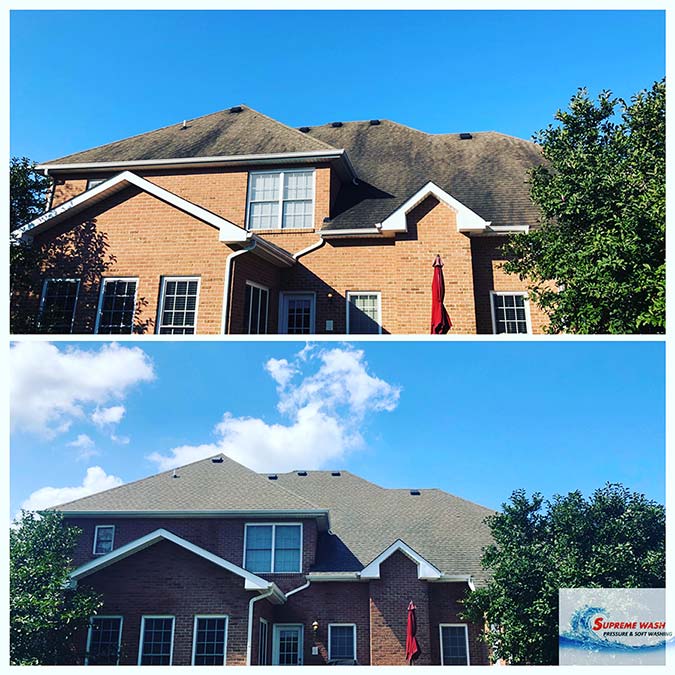 Roof Cleaning on Carriage Way in Clarksville TN