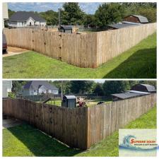 Wood Fence Cleaning / Wood Restoration and House Wash in Clarksville, TN 3